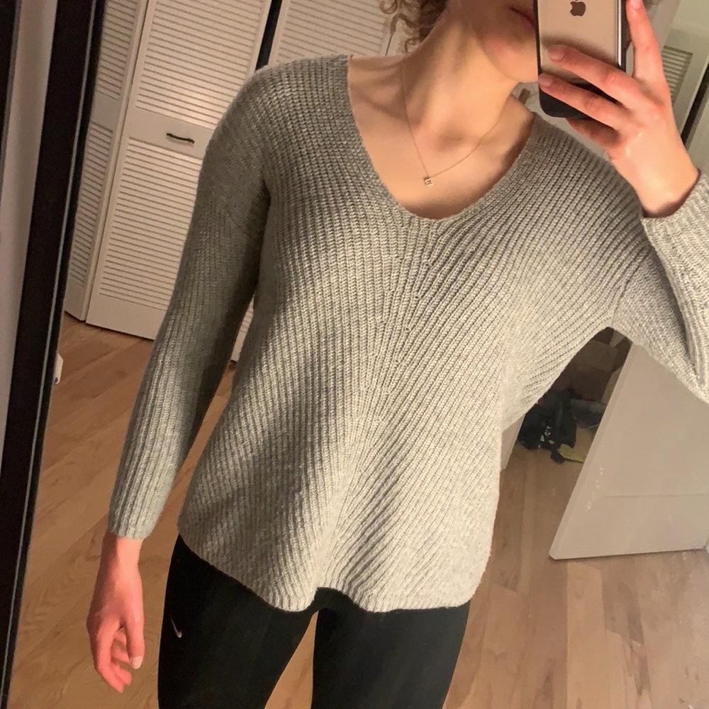 Marine Layer Gray V-Neck Sweater